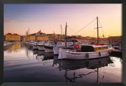 Le port et ses pointus - affiche Marseille