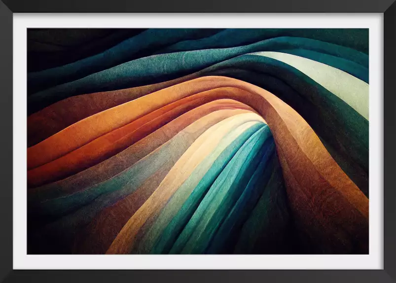 Distorsion - tableau abstrait multicolore