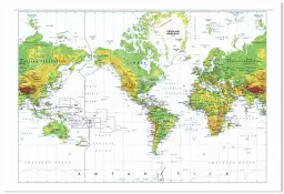 Carte d'ecole - carte du monde vintage