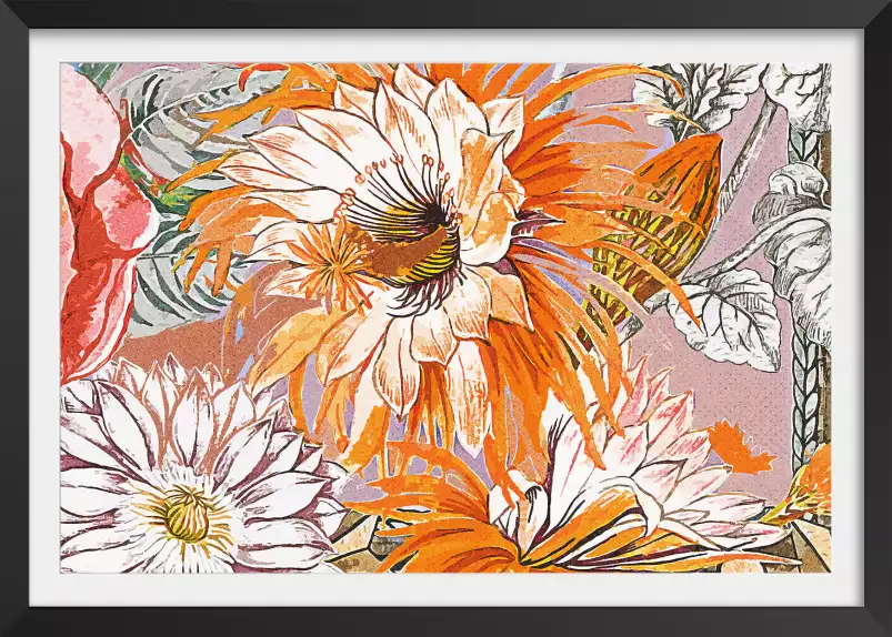 Pistil orange - tableaux fleurs