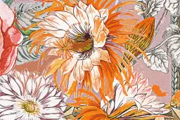 Pistil orange - tableaux fleurs
