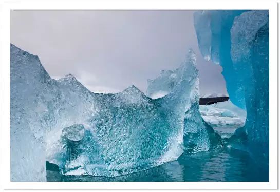 Sculpture de glace - tableau paysage mer