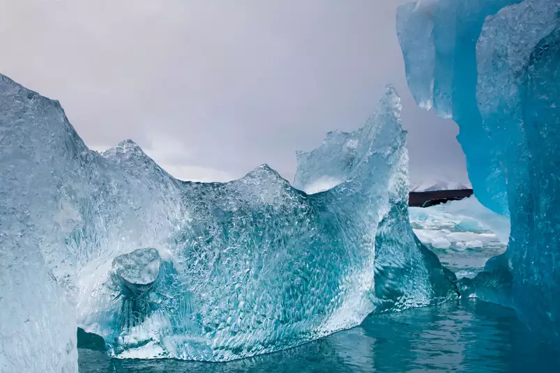 Sculpture de glace - tableau paysage mer