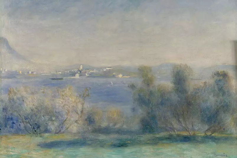 Auguste renoir, vue de toulon - tableau celebre