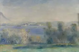 Auguste renoir, vue de toulon - tableau celebre