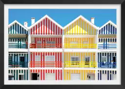 Houses of Striped Colors - poster ville du monde