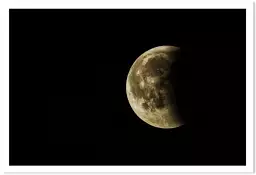 Poster noir et blanc photo de lune - poster astronomie