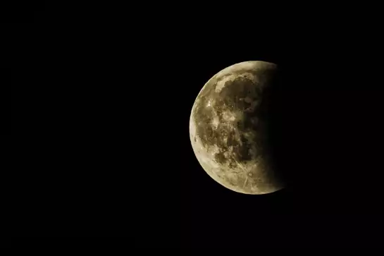 Poster noir et blanc photo de lune - poster astronomie