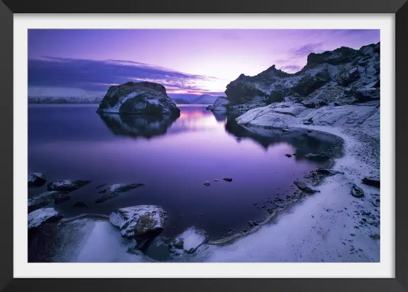 Crepuscule sur glace - poster paysage d'hiver