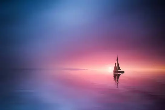 Navigation sous le sunset - photo de bateaux