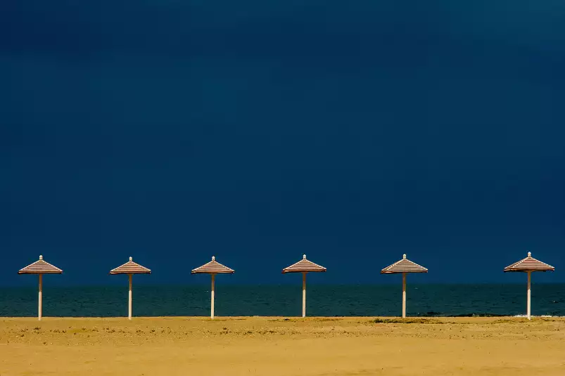 Horizon bleu - tableau bord de mer