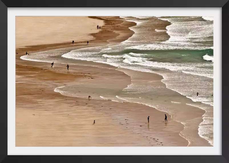 Bonheur vacances à la mer - tableau bord de mer