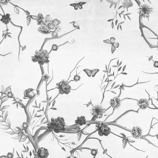 Campagne printanière - papier peint fleuri