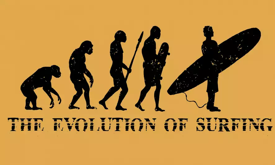 Evolution of surfing - papier peint surf