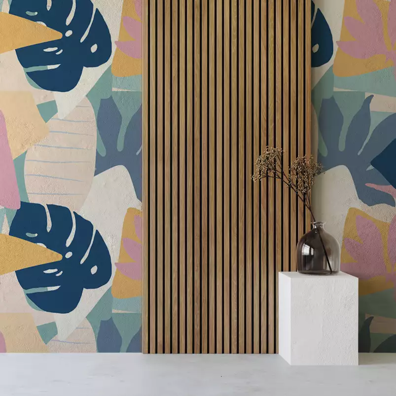 Collage tropical - papier peint abstrait coloré