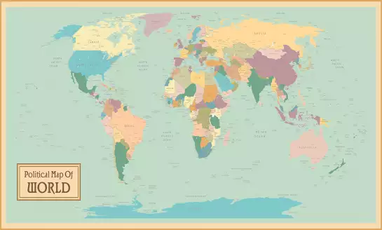 Atlas - papier peint carte du monde