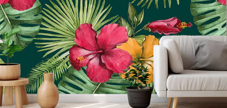 Tropical chic - papier peint tropical