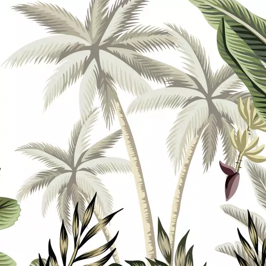 Palm jungle - papier peint tropical