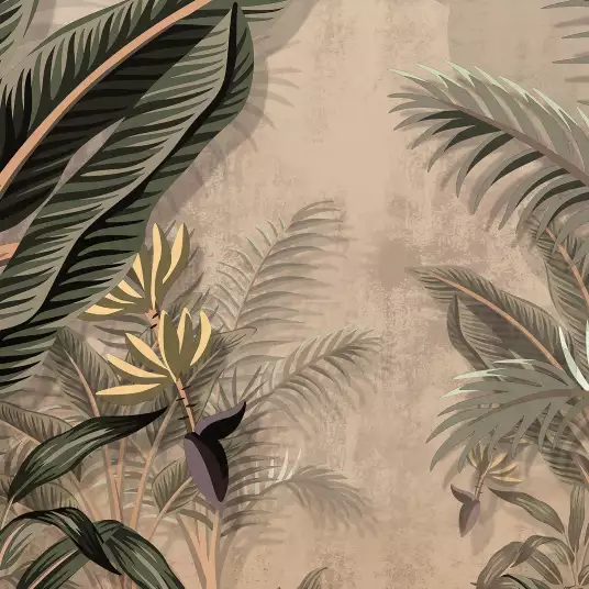Bananiers - papier peint tropical