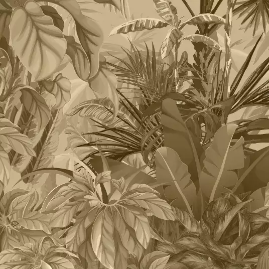 Jardin tropical - papier peint feuille
