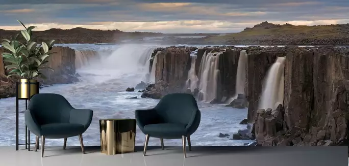 Chute d'eau - papier peint nature