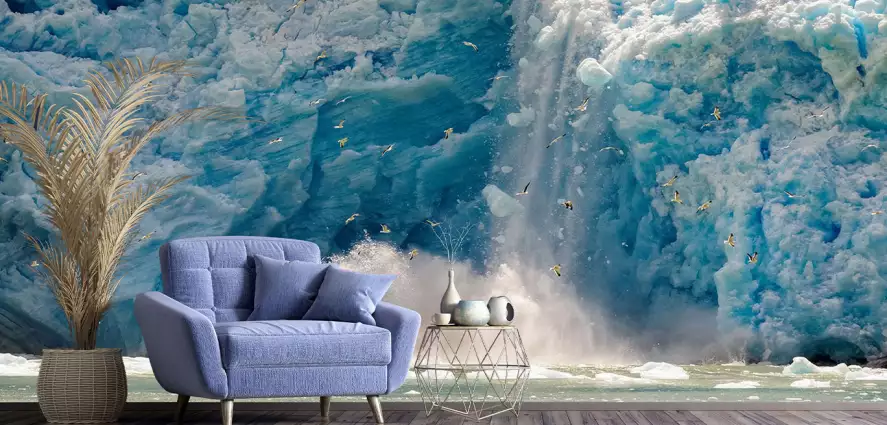 Fonte glacière - papier peint nature