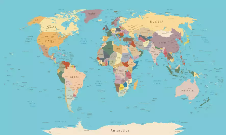 World map - papier peint carte du monde