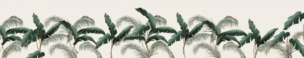 Palmes vertes - crédence cuisine decorative