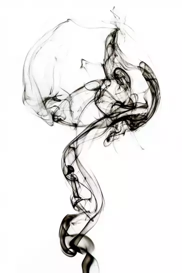 Black smoke Medusa - papier peint abstrait