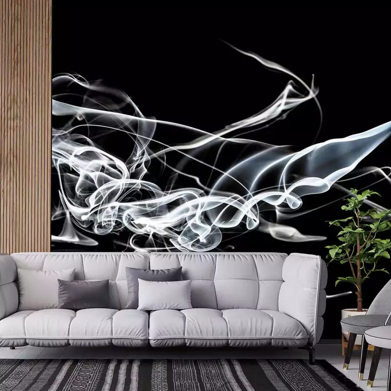 White smoke - papier peint abstrait