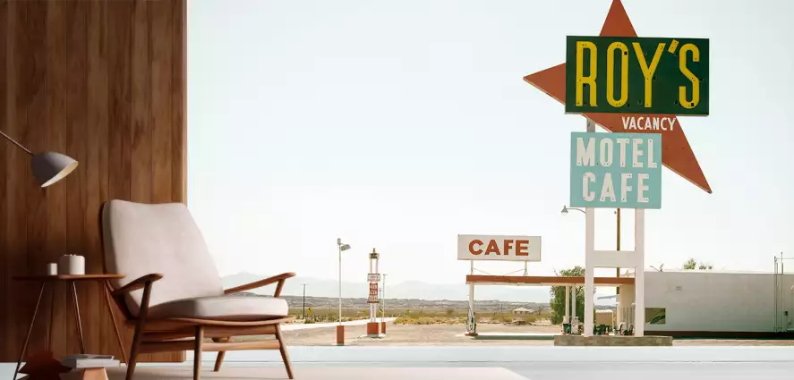 Roys motel café - papier peint paysage