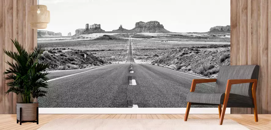 Route Monument Valley - papier peint paysage