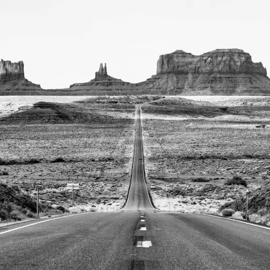 Route Monument Valley - papier peint paysage