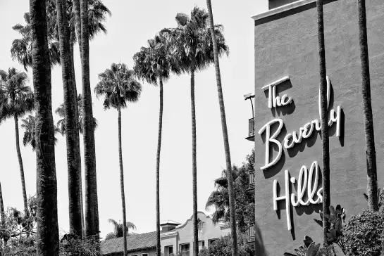 The Beverly Hills Hotel - papier peint noir et blanc