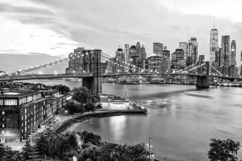 Manhattan et le Brooklyn Bridge - papier peint new york