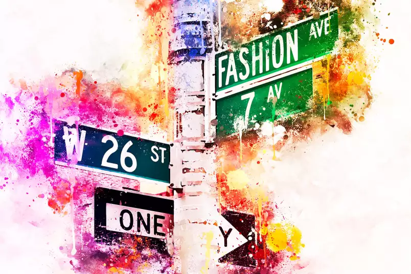 Fashion avenue New York - papier peint new york