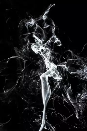 White smoke danseur - papier peint art abstrait