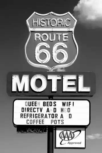 Historic route 66 Motel - papier peint vintage industriel