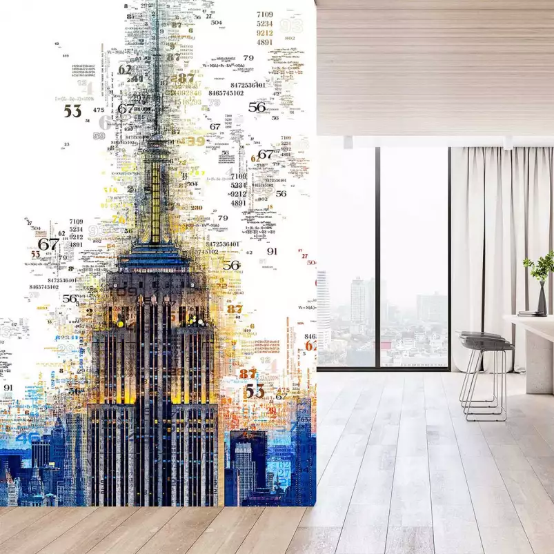 Empire State Building numeraire - papier peint new york