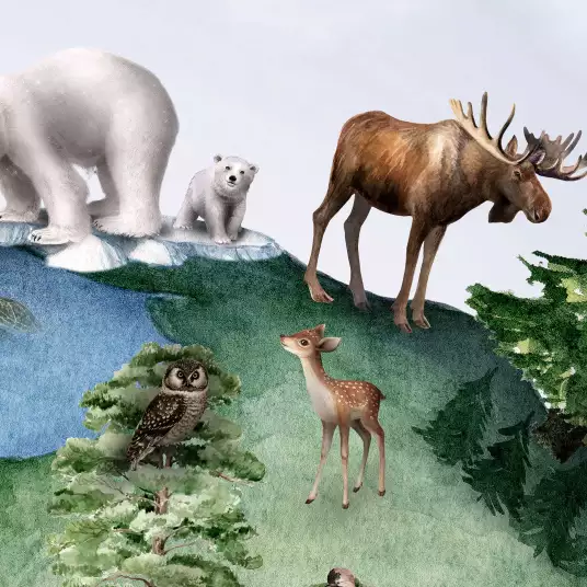 Animals planet - papier peint enfant