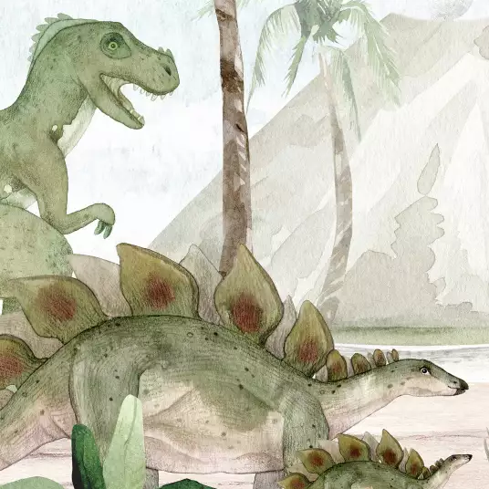 Stegosaures - papier peint enfant animaux