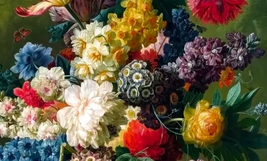 Barok flowers - papier peint style baroque