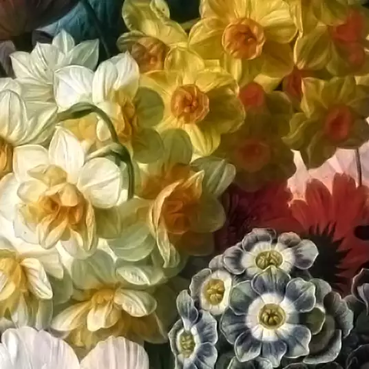 Barok flowers - papier peint style baroque