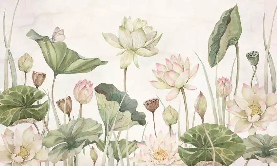 Rosalba - papier peint motif fleurs