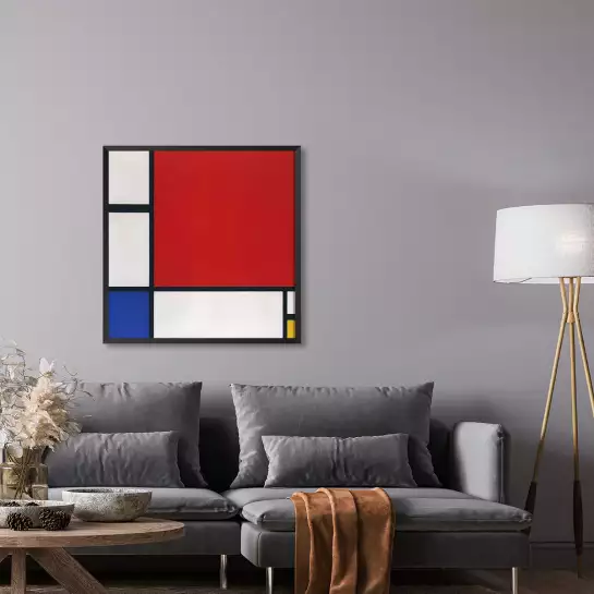 Composition Rouge, bleu, jaune de Piet Mondrian - tableau celebre