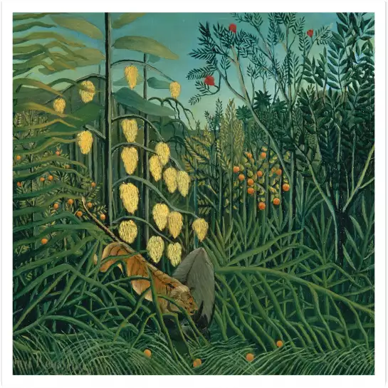 Combat de tigre et de buffle d' Henri Rousseau - tableau celebre