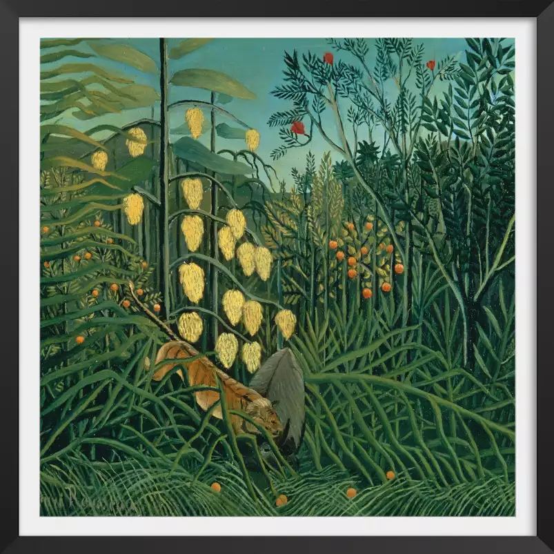 Combat de tigre et de buffle d' Henri Rousseau - tableau celebre