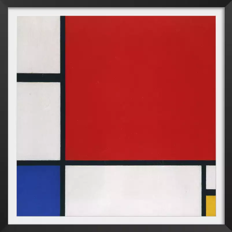 Composition Rouge, bleu, jaune de Piet Mondrian - tableau celebre