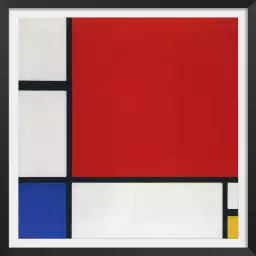 Composition Rouge, bleu, jaune de Piet Mondrian - tableau celebre