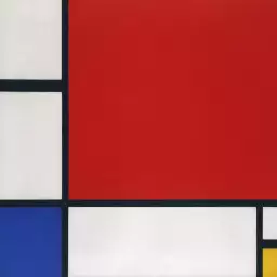 Composition Rouge, bleu, jaune de Piet Mondrian - tableau celebre